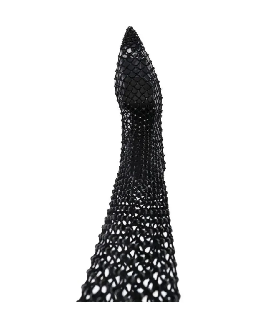Gilda Fishnet Knee-High Boots