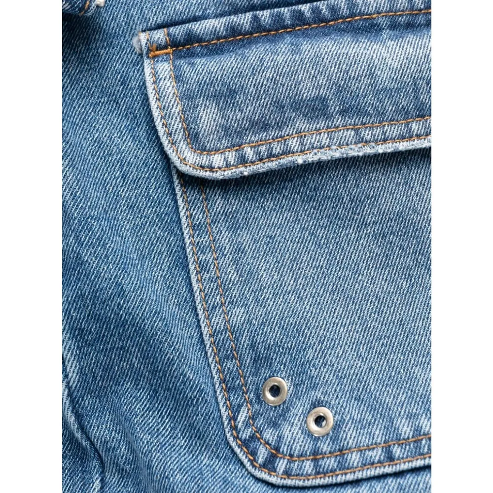 Off-White Cargo Zip Logo Patch Jeans