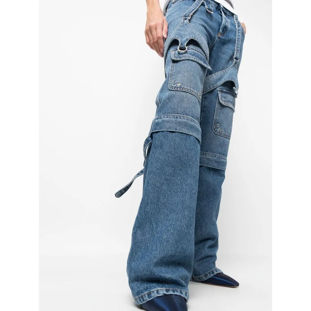 Off-White Cargo Zip Logo Patch Jeans