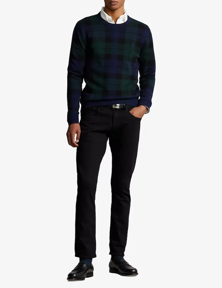 Plaid-Pattern Wool Jumper
