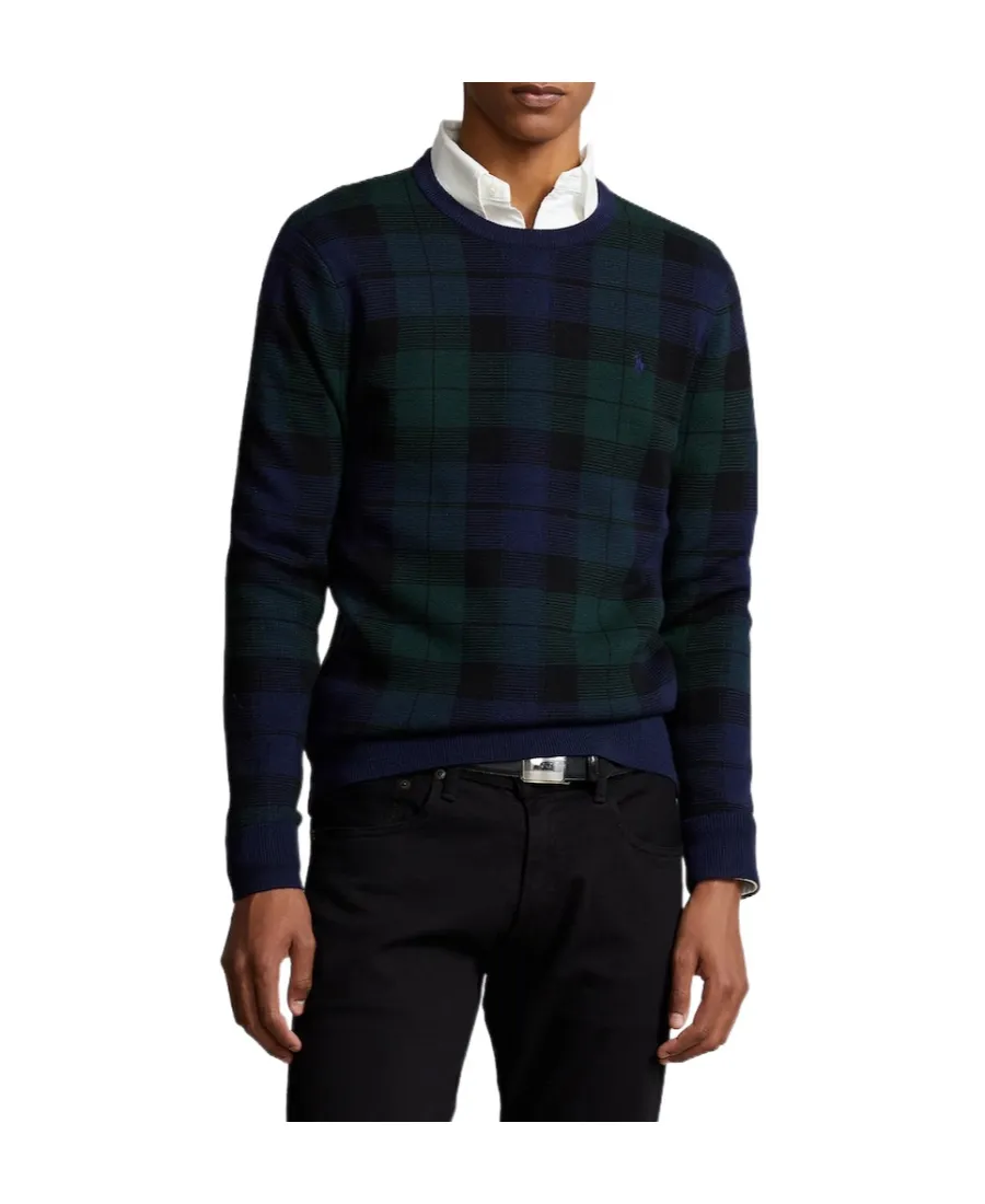 Plaid-Pattern Wool Jumper