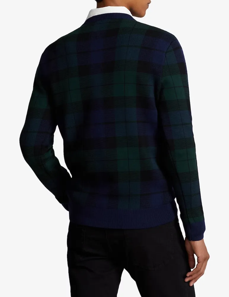 Plaid-Pattern Wool Jumper