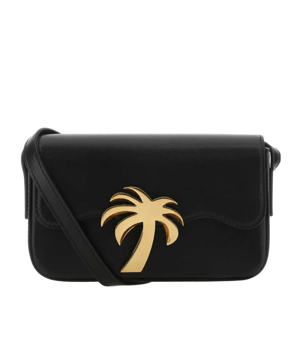 Palm Angels Palm Tree-Plaque Foldover Top Crossbody Bag