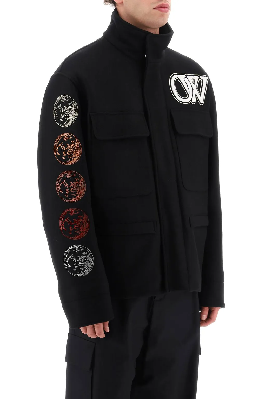 Off-White Graphic Printed Buttoned Jacket