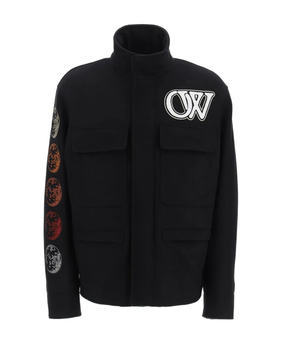 Off-White Graphic Printed Buttoned Jacket