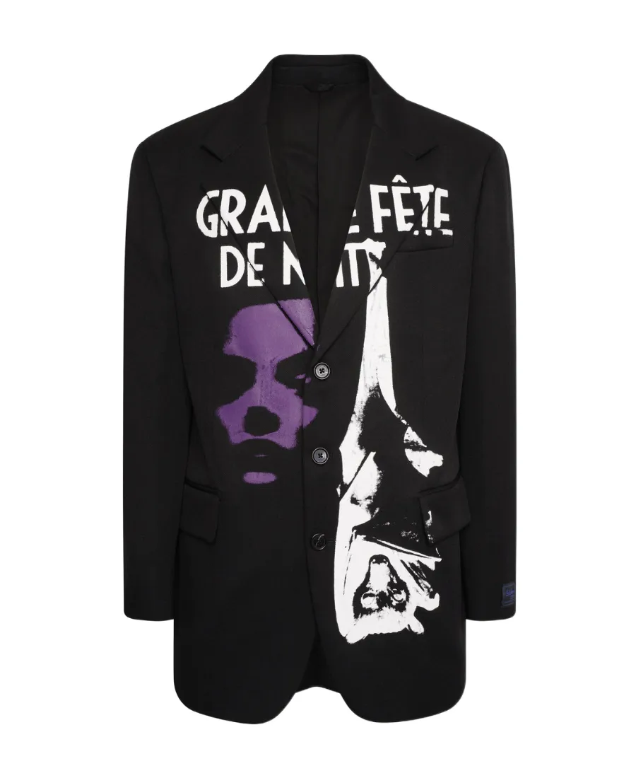 Lapel Printed Suit Jacket