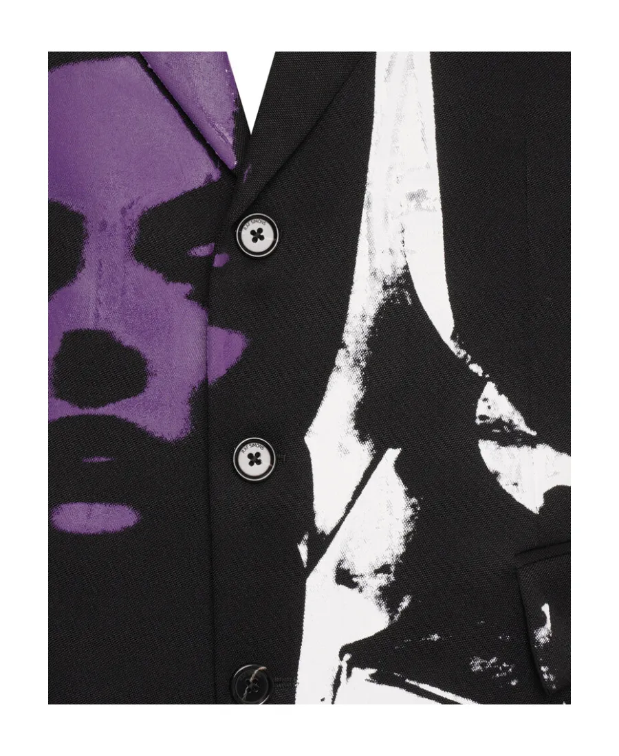 Lapel Printed Suit Jacket