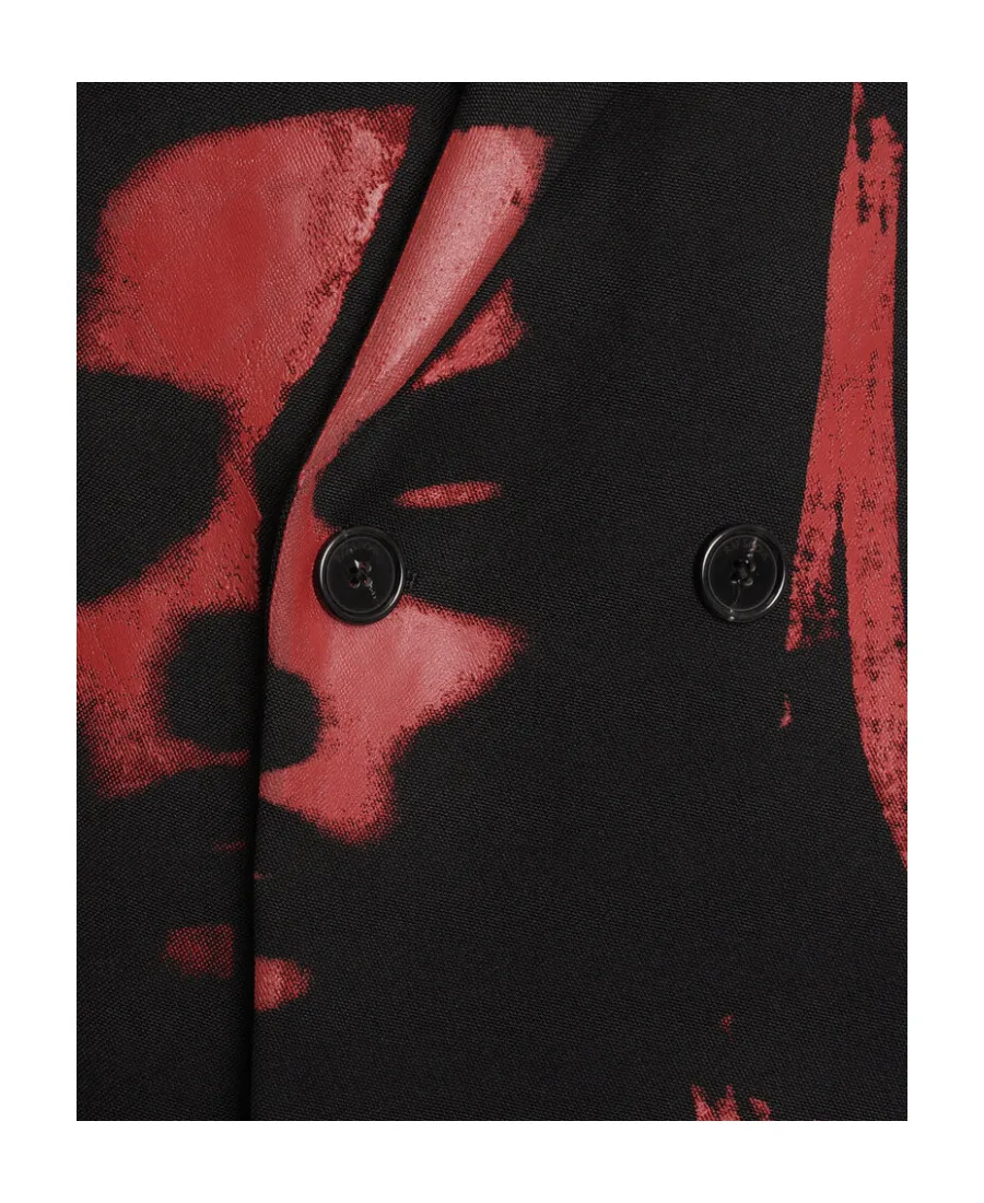 Hand-Painted Printed Coat