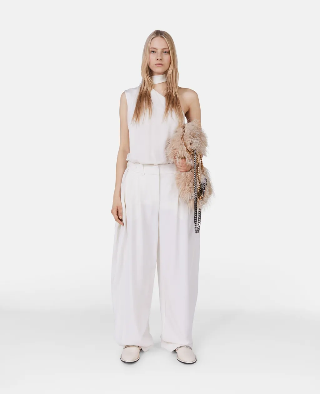 Stella Mccartney Scarf Detailed One-Shoulder Top