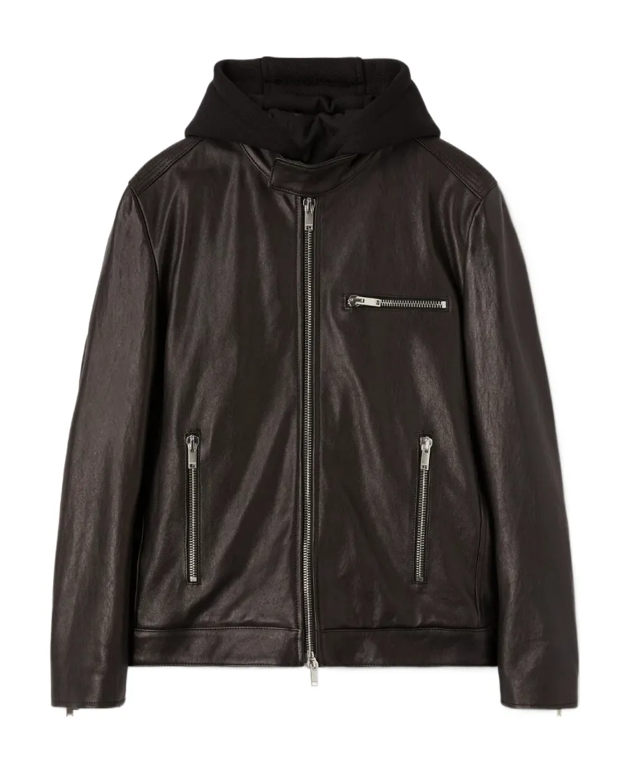 Zip-Up Leather Jacket