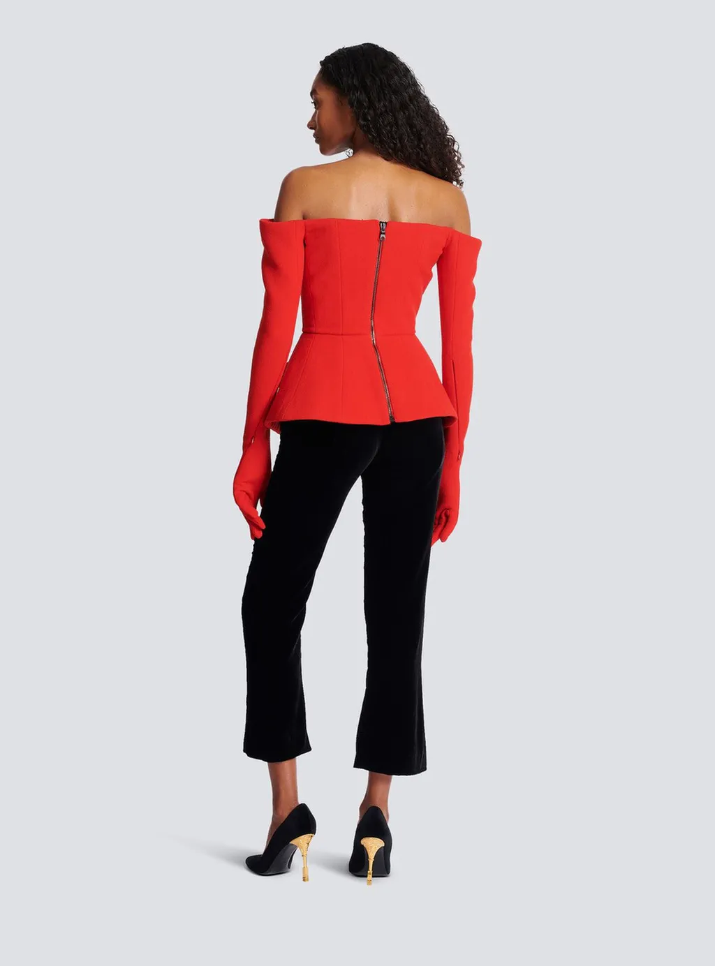 Off-The-Shoulder Peplum Top