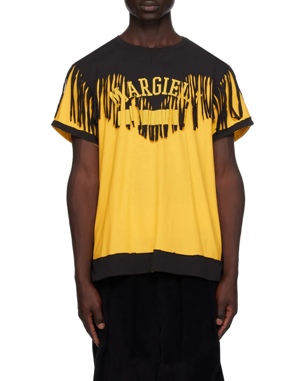 Maison Margiela Logo-Prined Fringed T-Shirt