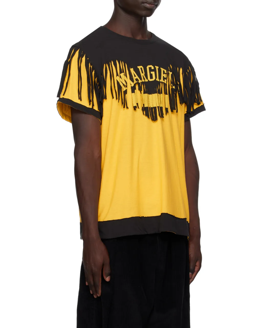 Maison Margiela Logo-Prined Fringed T-Shirt