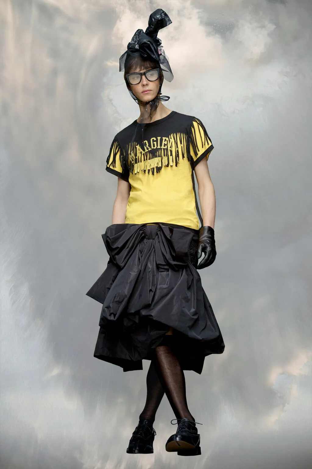 Maison Margiela Logo-Prined Fringed T-Shirt