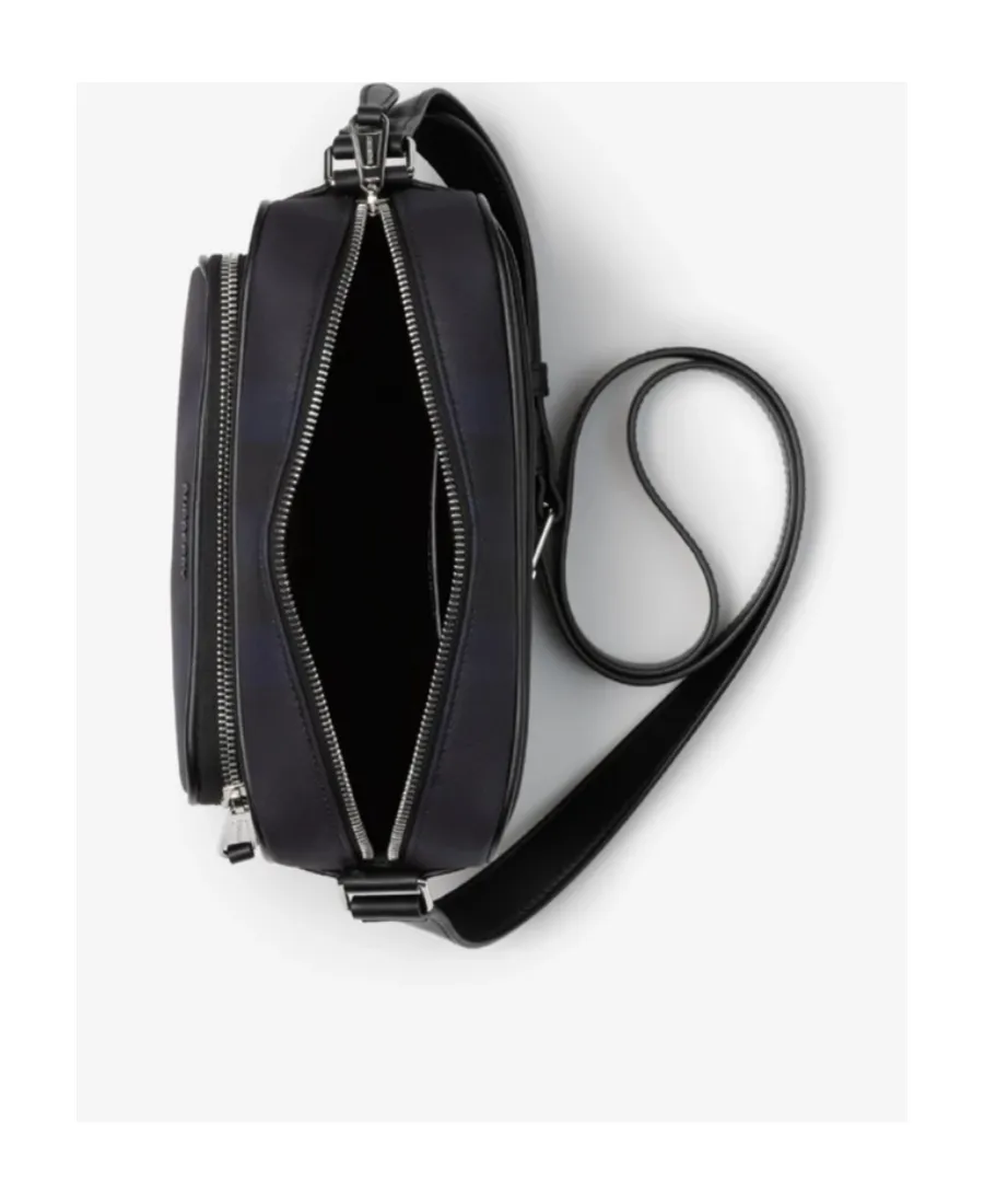 Burberry Paddy Logo Plaque Checked Messenger Bag