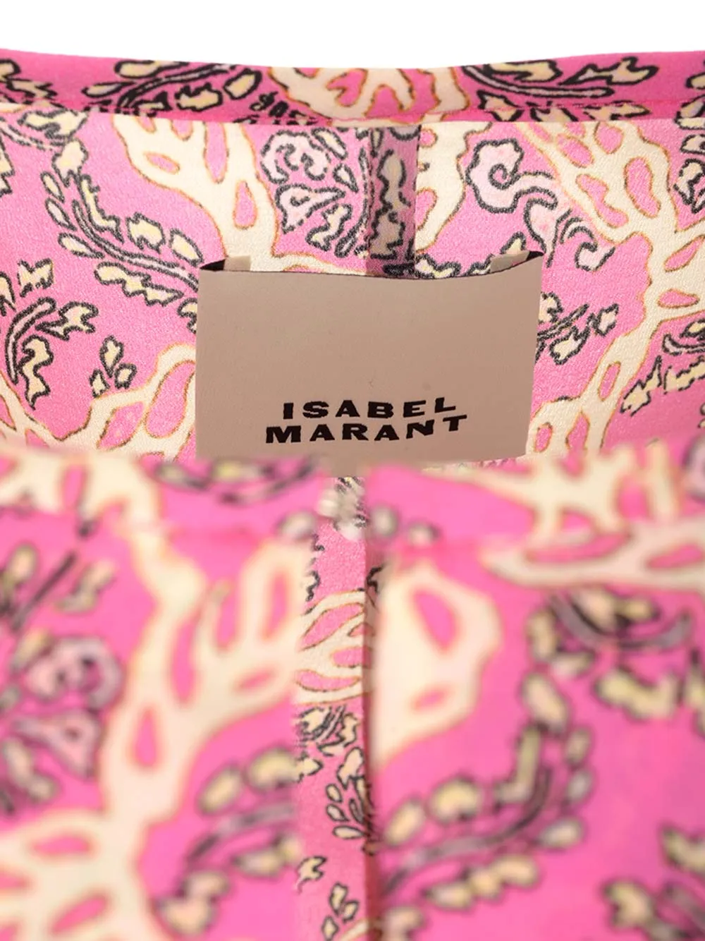 Isabel Marant Floral Printed Long Puff-Sleeved Blouse