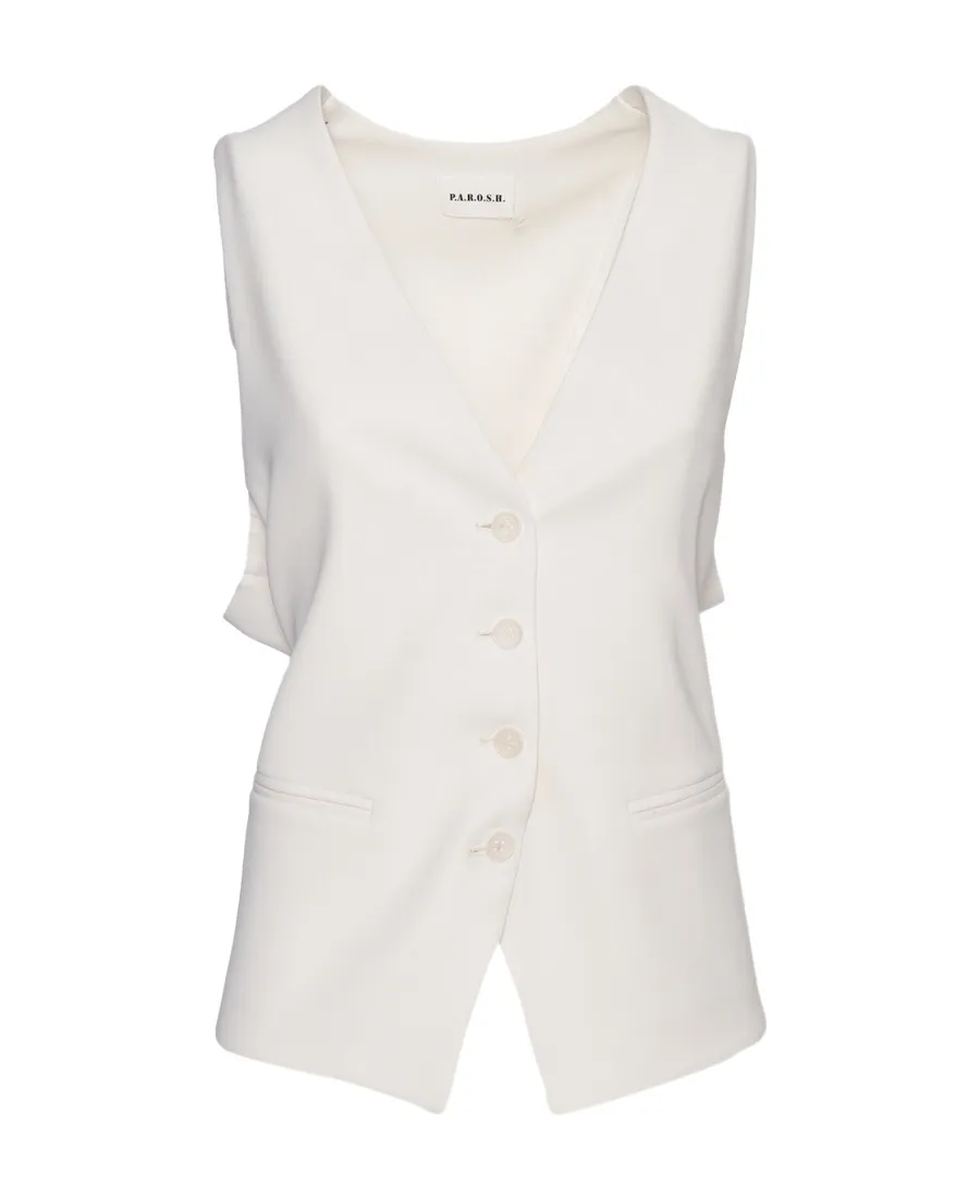 P.A.R.O.S.H. Rear Belted Buttoned Vest