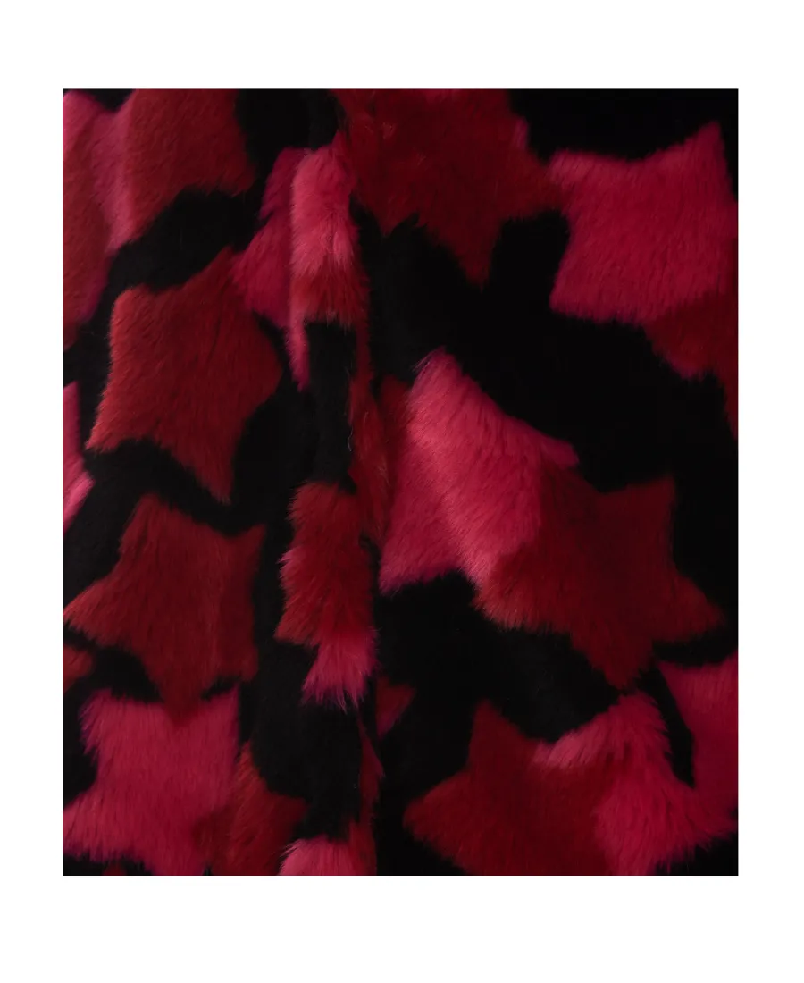 Star-Print Button-Up Coat