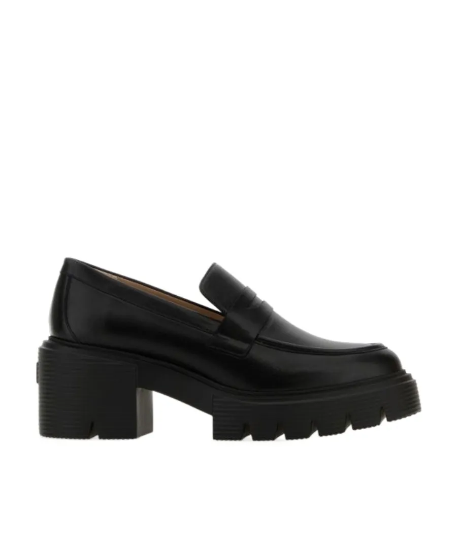 Chunky-Sole Leather Loafers