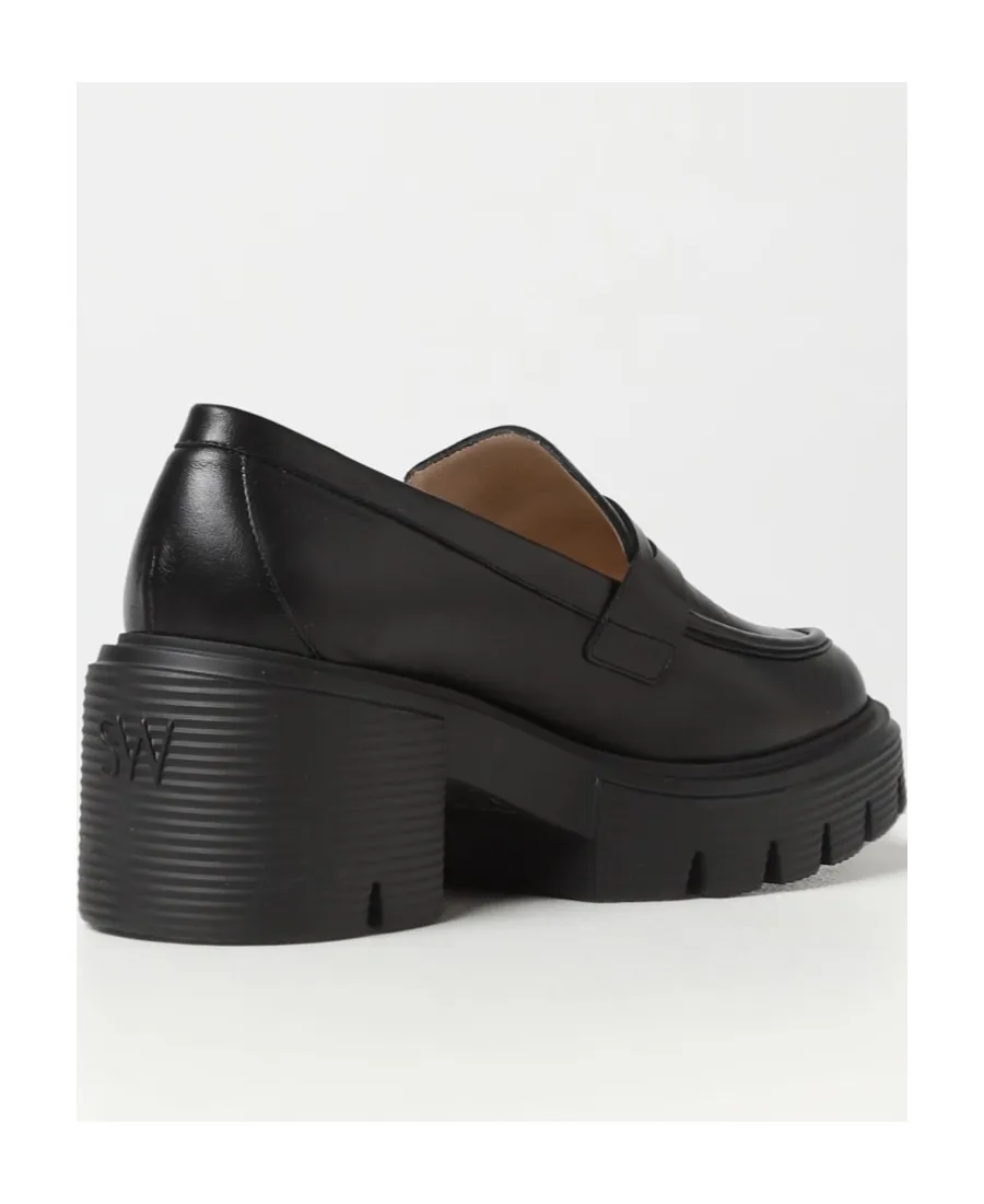 Chunky-Sole Leather Loafers