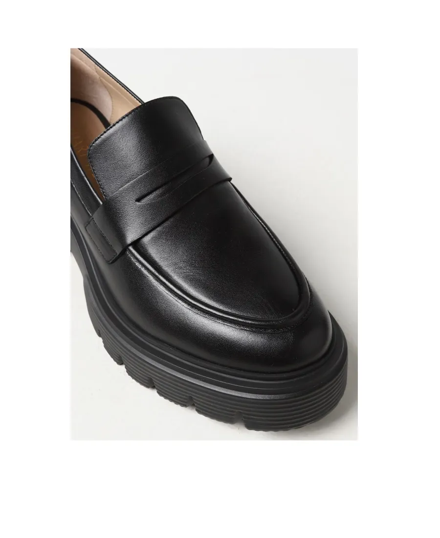 Chunky-Sole Leather Loafers