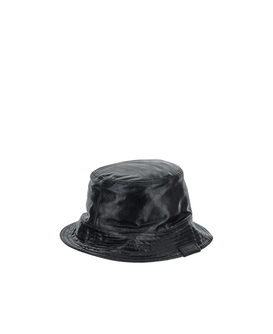 Gucci Gg Monogrammed Leather Bucket Hat