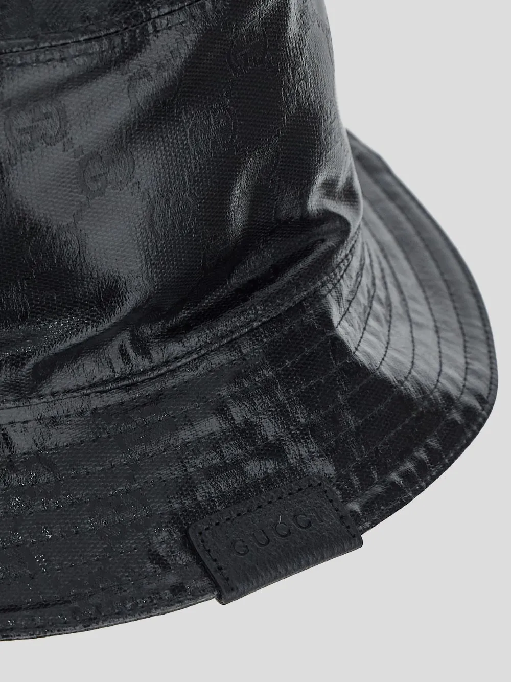Gucci Gg Monogrammed Leather Bucket Hat