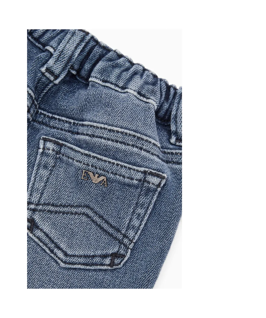 Emporio Armani Kids High Waist Straight Leg Jeans