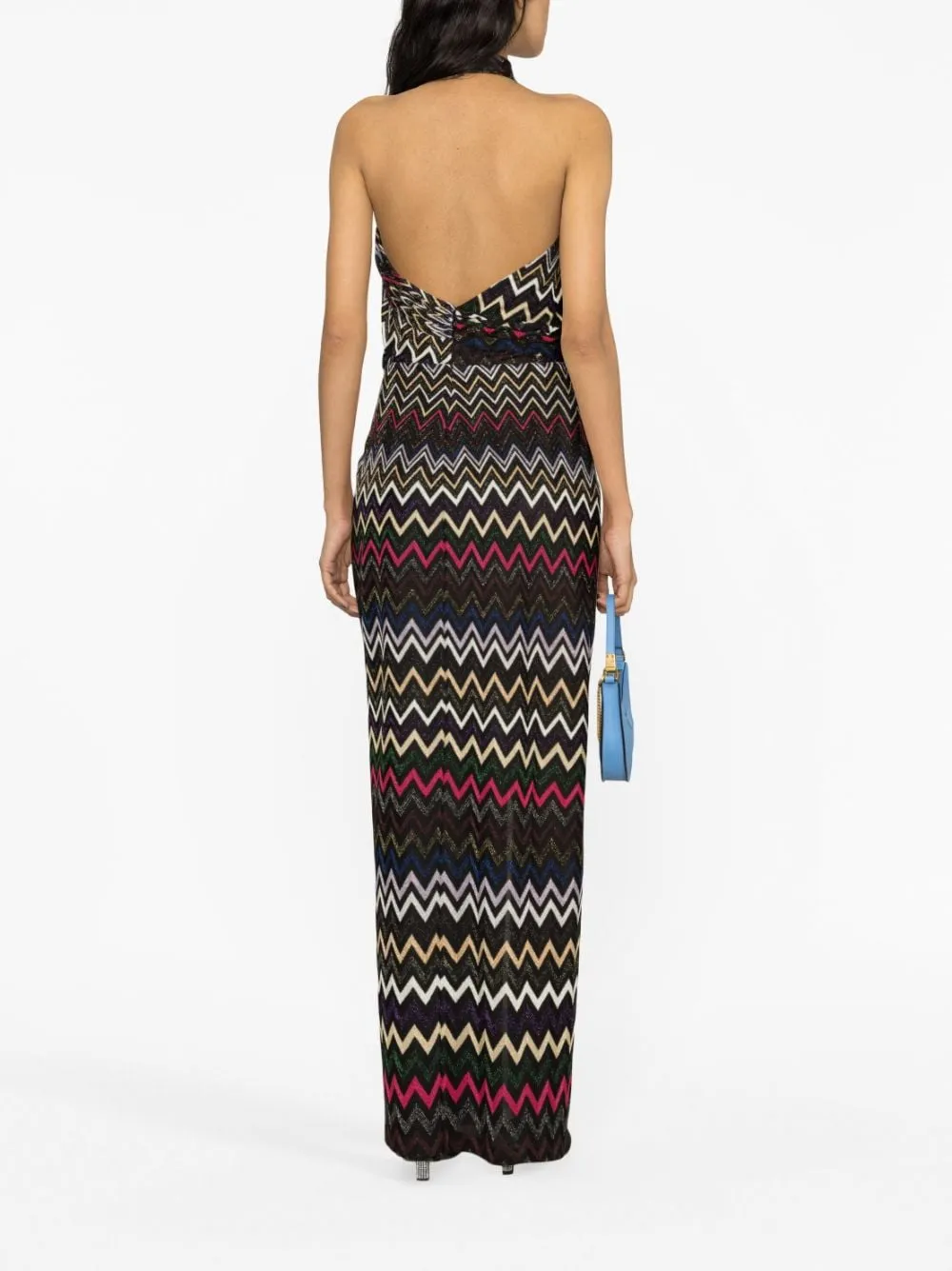 Zigzag Halterneck Maxi Dress