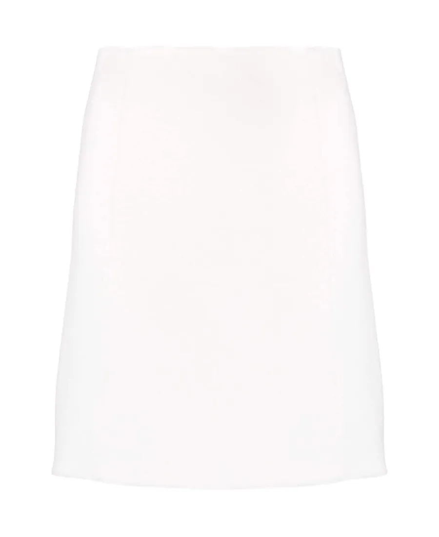 Side-Slit High-Waisted Wool Skirt