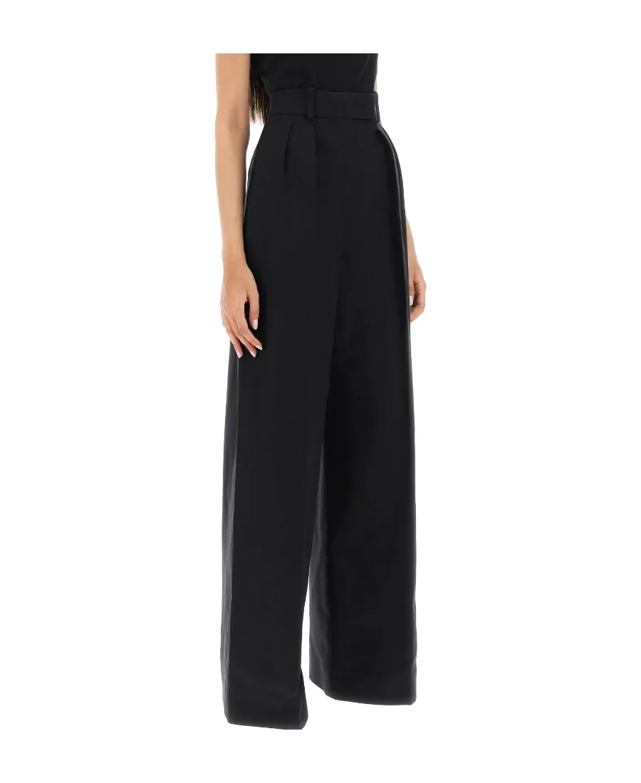 Khaite High-Waisted Wide-Leg Trousers
