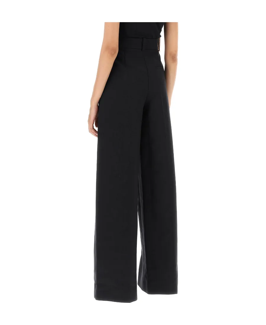 Khaite High-Waisted Wide-Leg Trousers