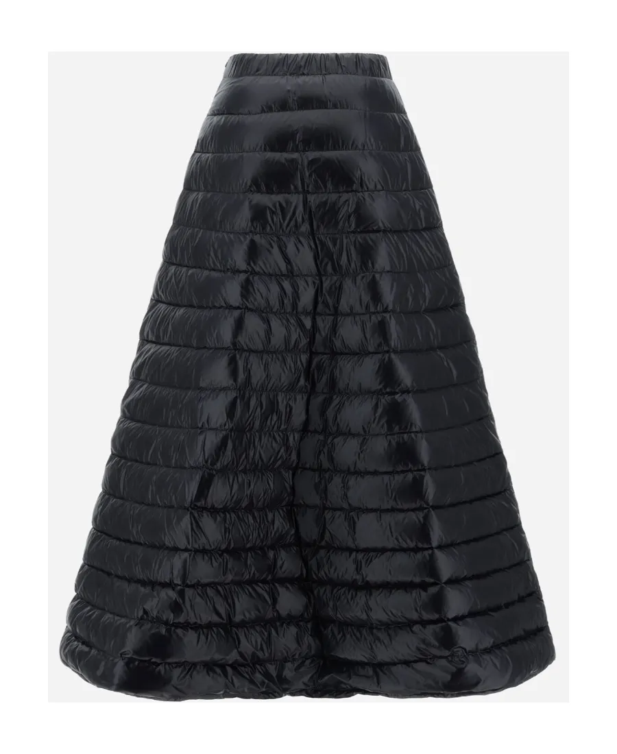 Drawstring Padded Down Maxi Skirt