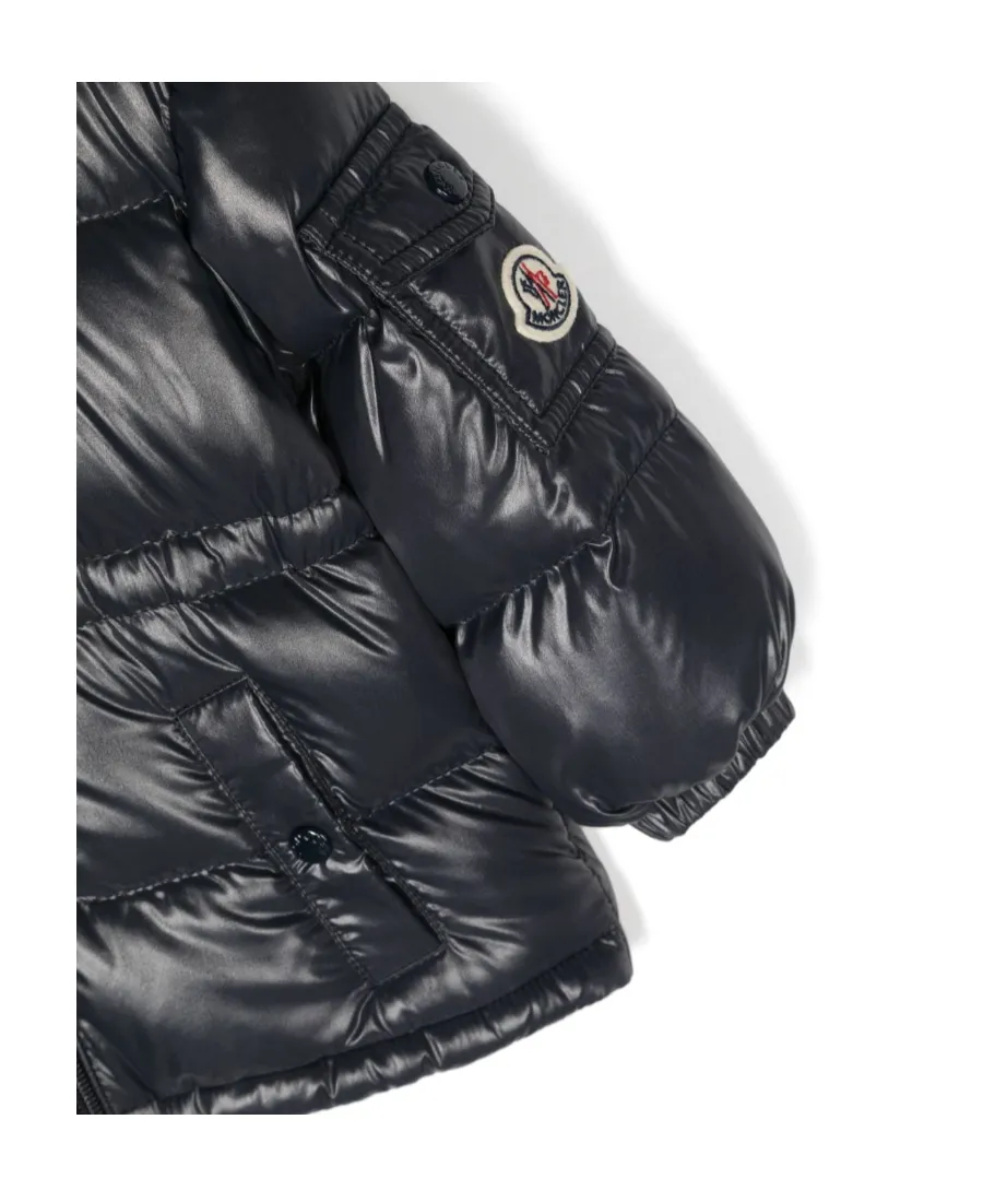 Moncler Enfant Logo-Patch Hooded Padded Jacket