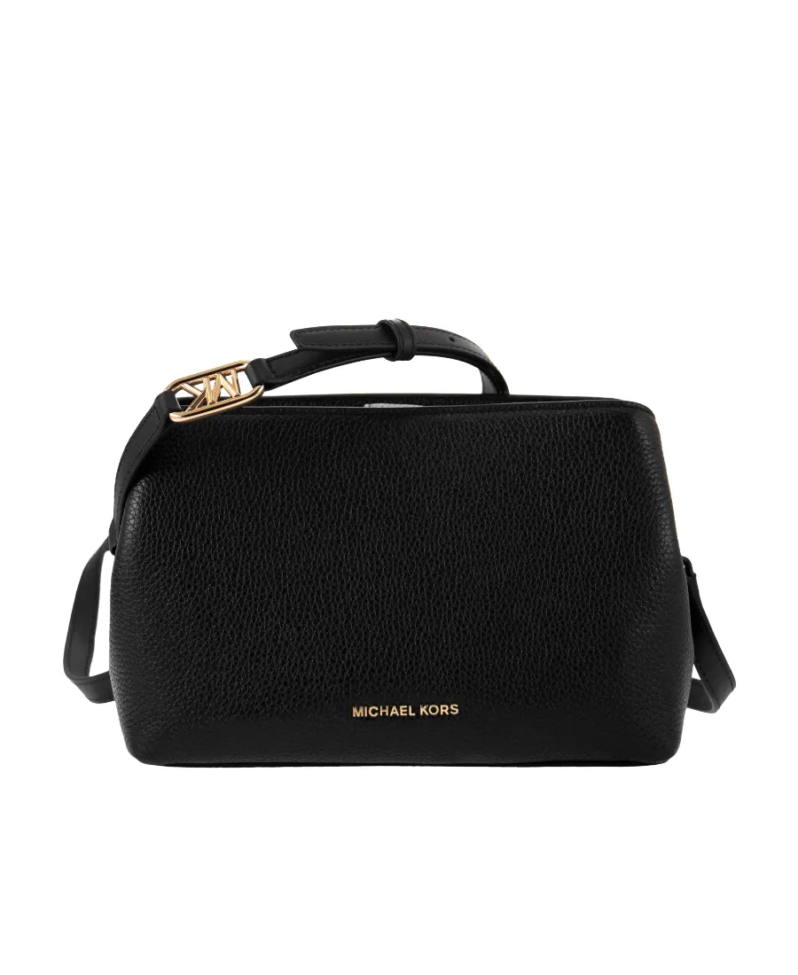 Logo-Print Leather Shoulder Bag