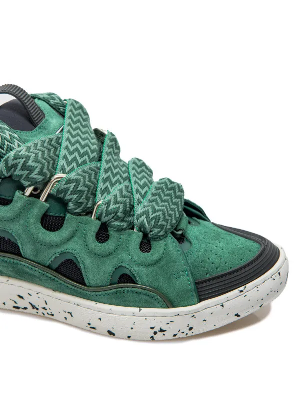 Lanvin Curb Lace-Up Sneakers