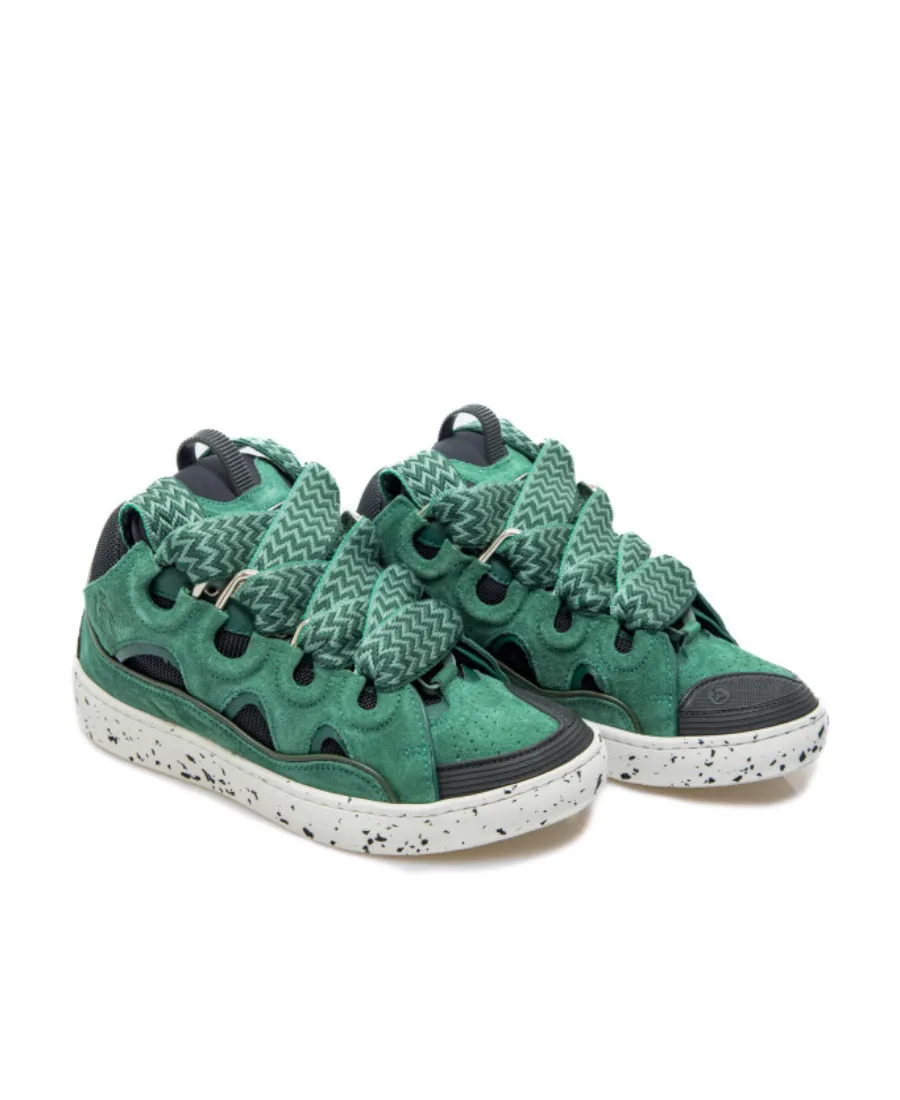 Lanvin Curb Lace-Up Sneakers