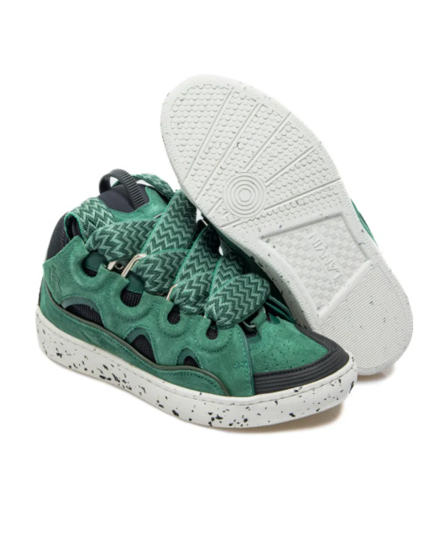 Lanvin Curb Lace-Up Sneakers