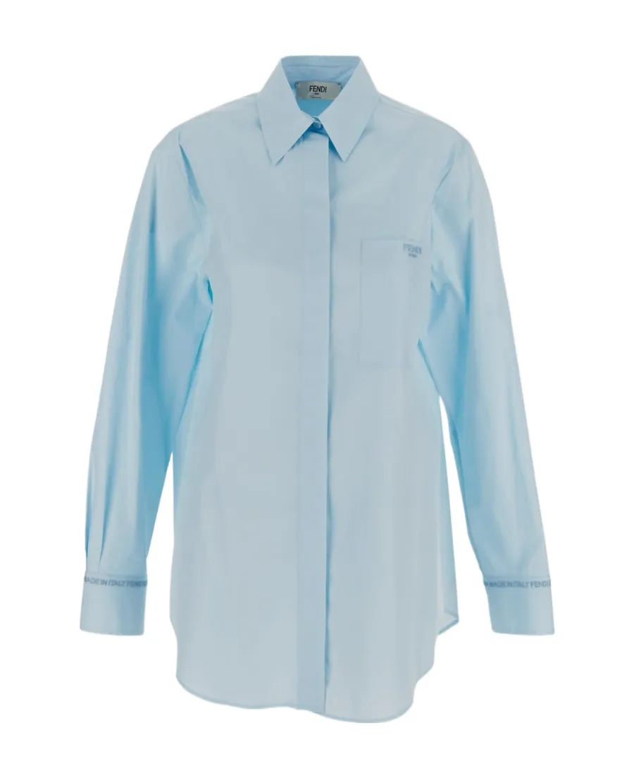 Logo-Embroidered Cotton Shirt