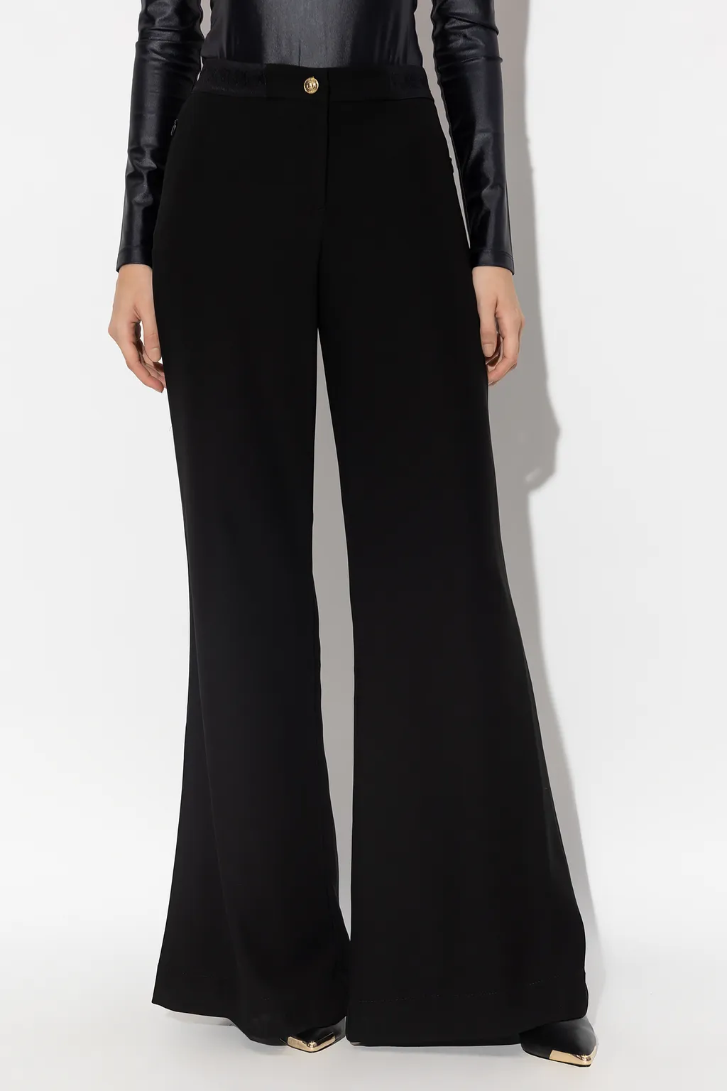 Logo-Detail Wide Leg Trousers