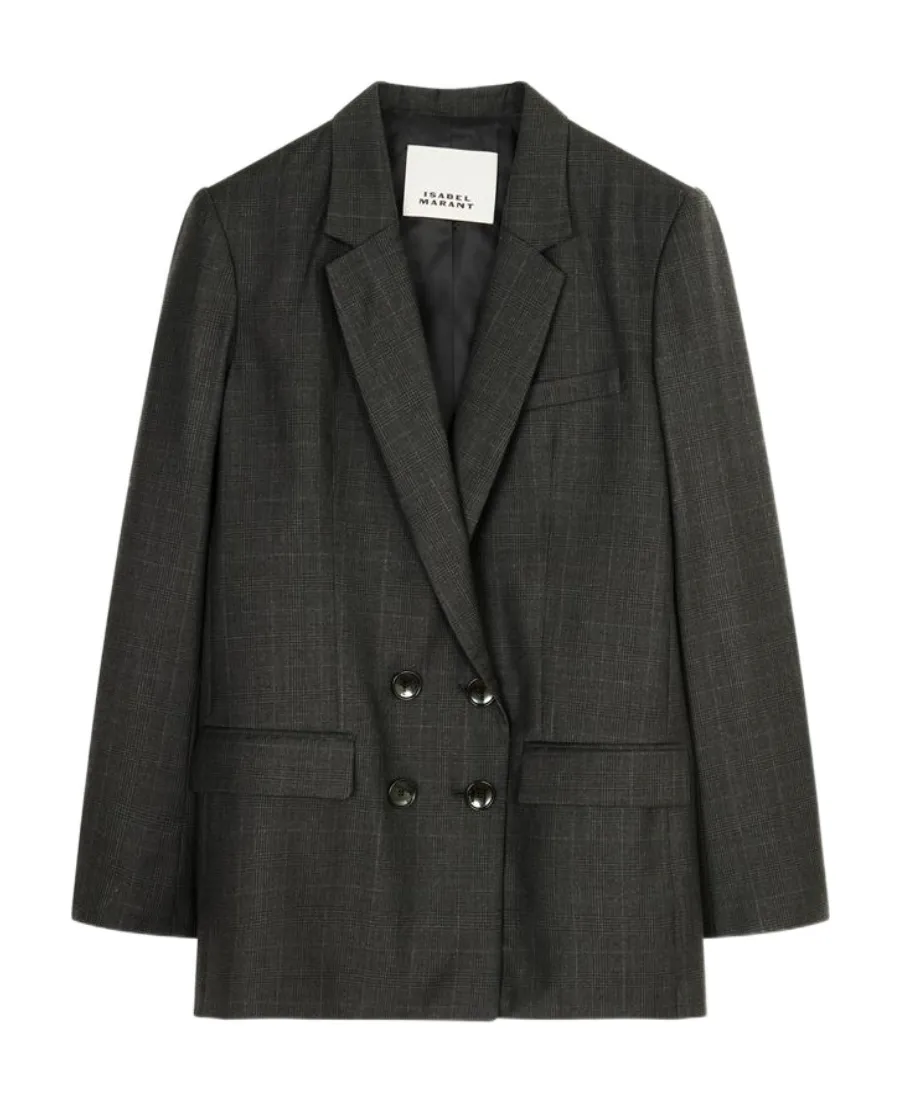 Isabel Marant Checked Double Breasted Blazer