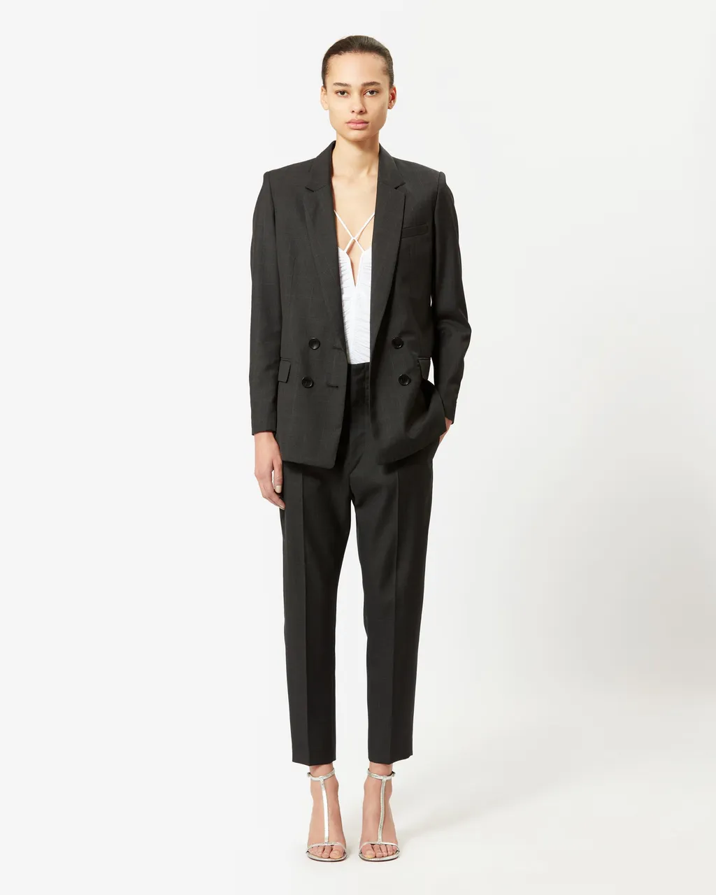 Isabel Marant Checked Double Breasted Blazer