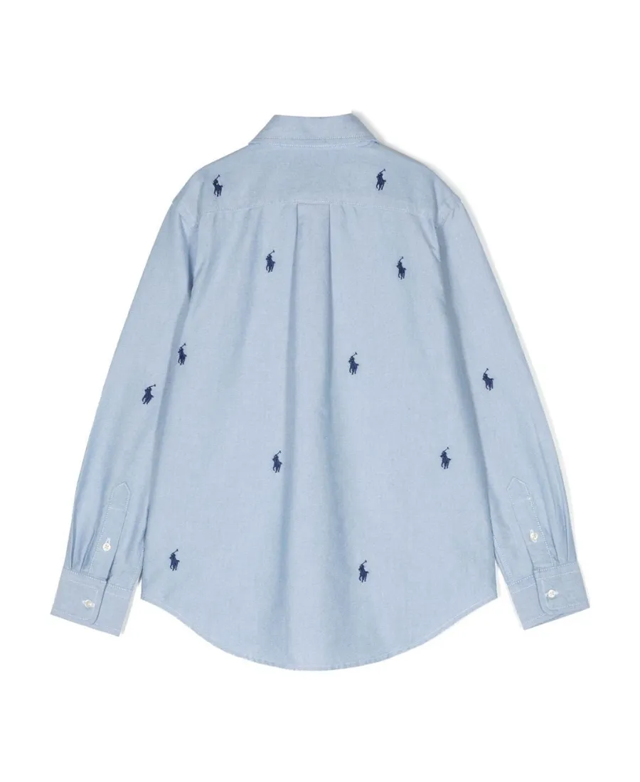 Polo Ralph Lauren Kids All-Over Logo-Embroidered Shirt