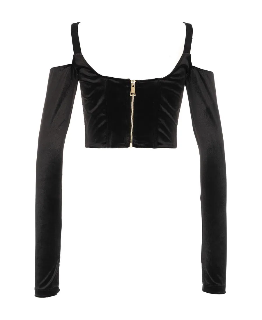 Suspender Long-Sleeved Blouse