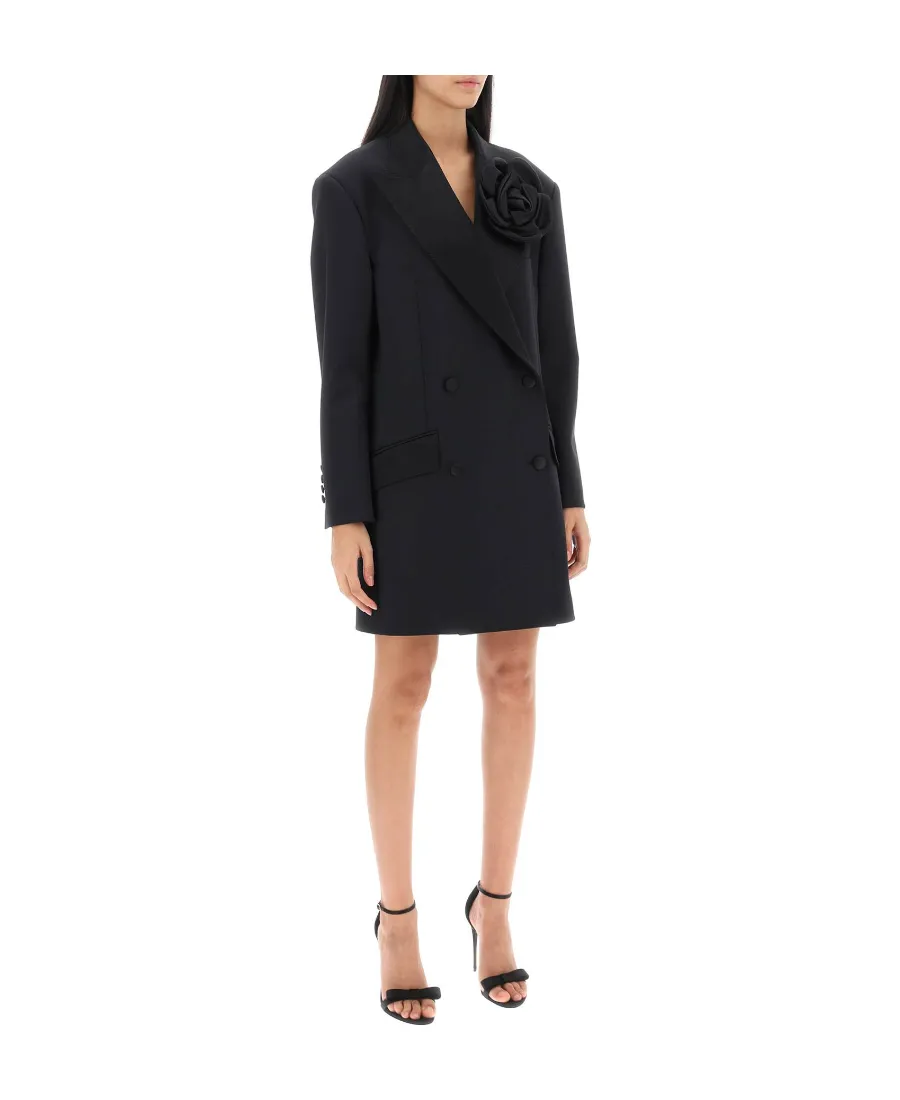 Dolce & Gabbana Floral Patch Straight Hem Blazer