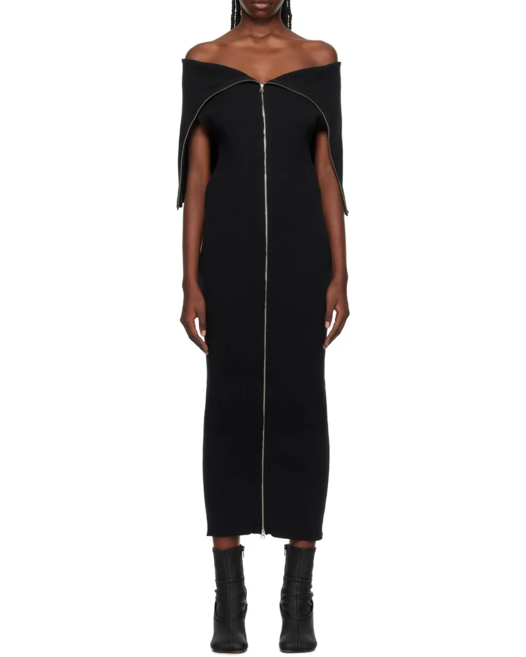 Mm6 Maison Margiela Zip-Up Knitted Dress