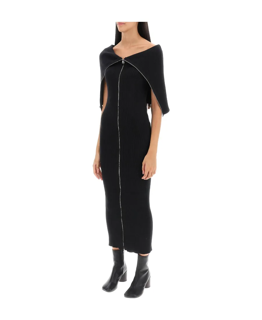 Mm6 Maison Margiela Zip-Up Knitted Dress