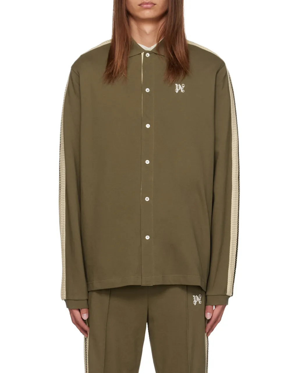 Palm Angels Long-Sleeved Button-Up Shirt