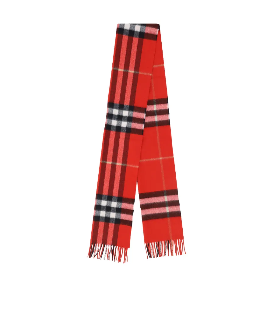 Burberry Checked Fringed Scarf