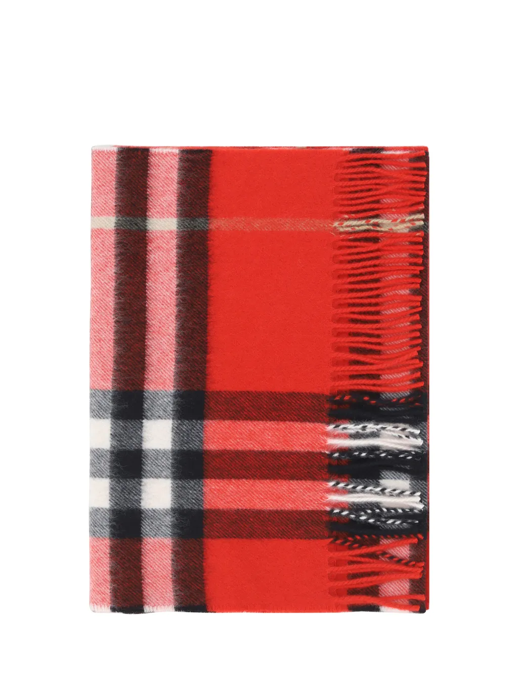 Burberry Checked Fringed Scarf